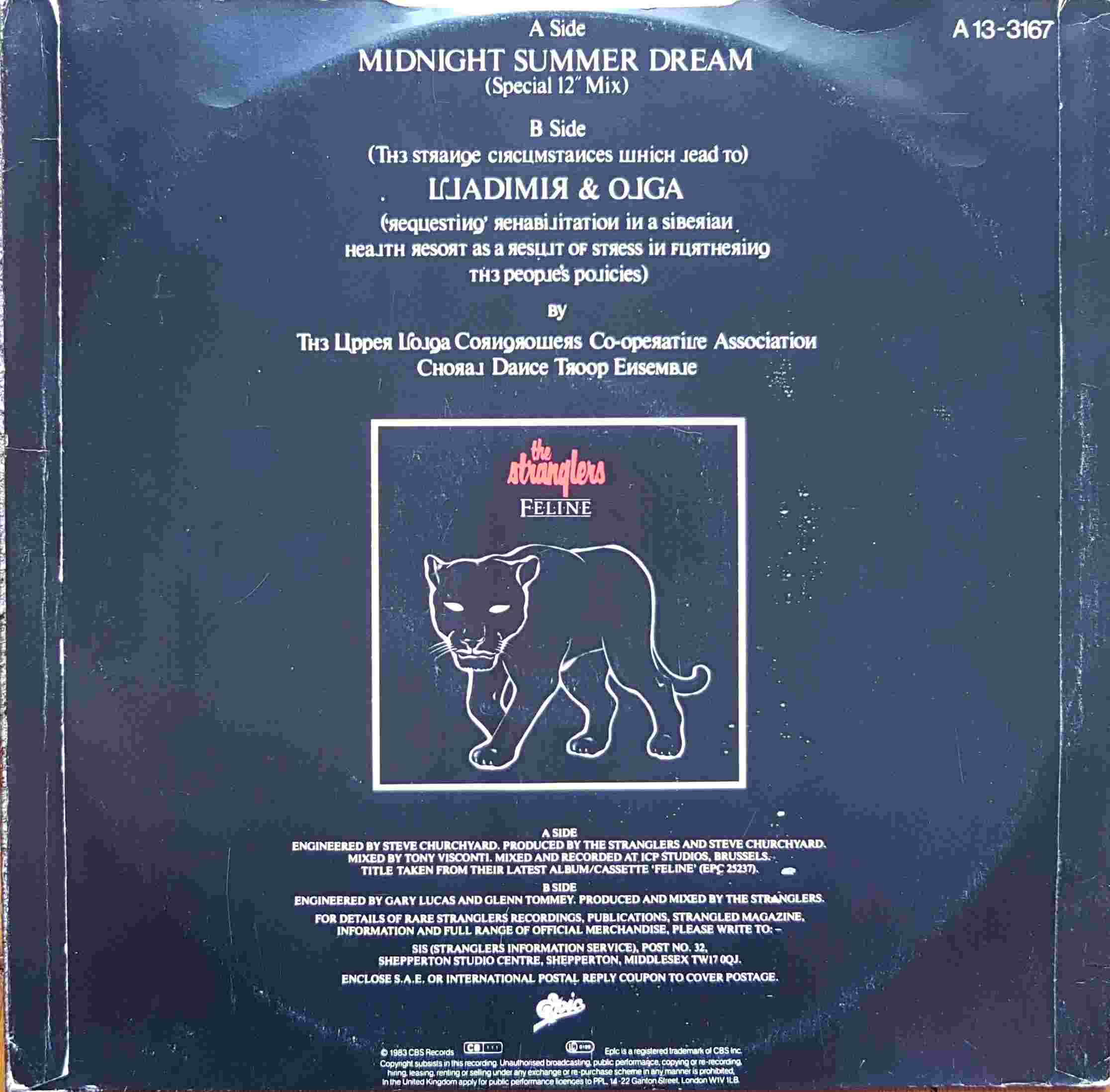 Picture of A13 - 3167 Midnight summer dream (Special single mix) by artist The Stranglers from The Stranglers